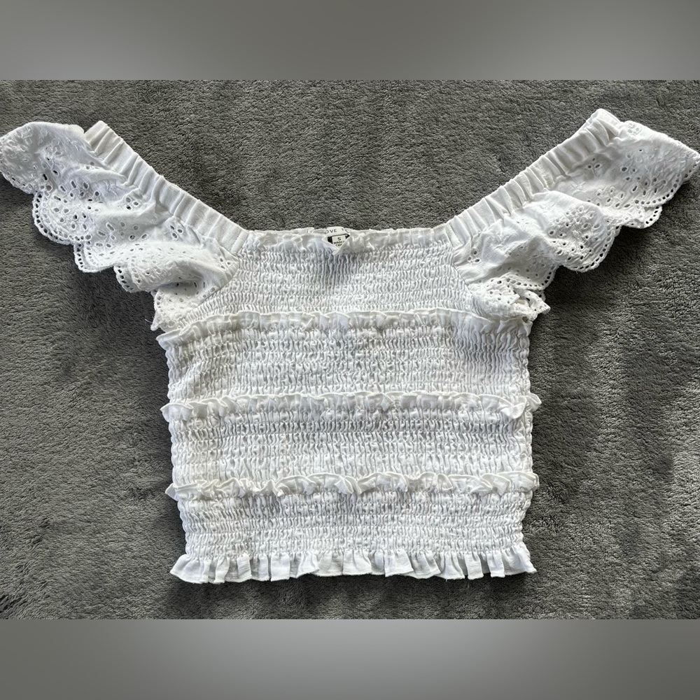 Love Tree Eyelet Detail Smock Size small